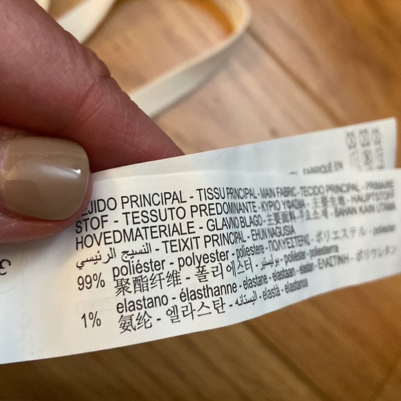 Zara cable knit cropped top with crossed straps, size S, NWT - Picture 5 of 6